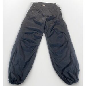 Love Tree Womens L Black Pant Parachute Baggy Hip Hop Drawstring Trap Streetwear